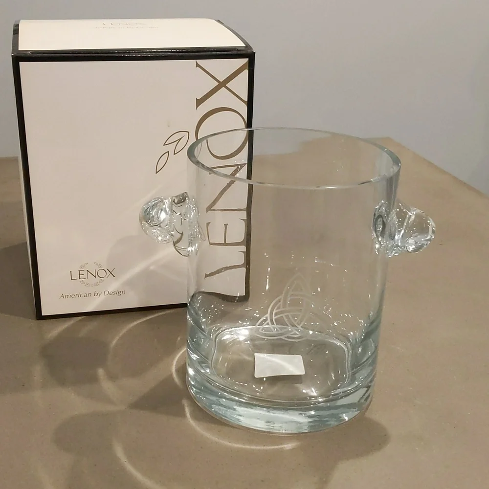 RARE Vintage Celtic Knot Ice Bucket in original Lenox box